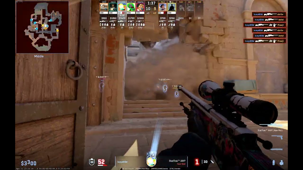 AWP Ace on Anubis in ESEA-IM Playoffs