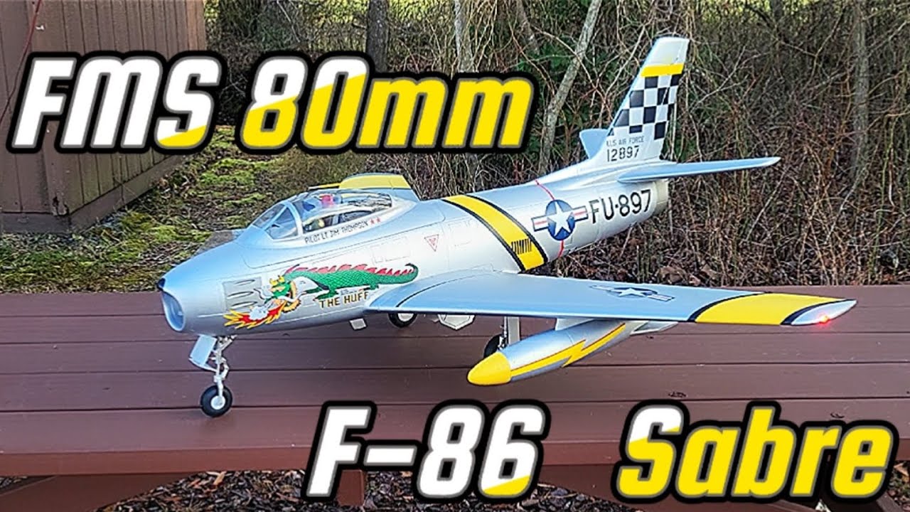 Maiden Flights of the New FMS 80mm F-86 Sabre #fms #rc #rcjet #rcplane #spektrumrc