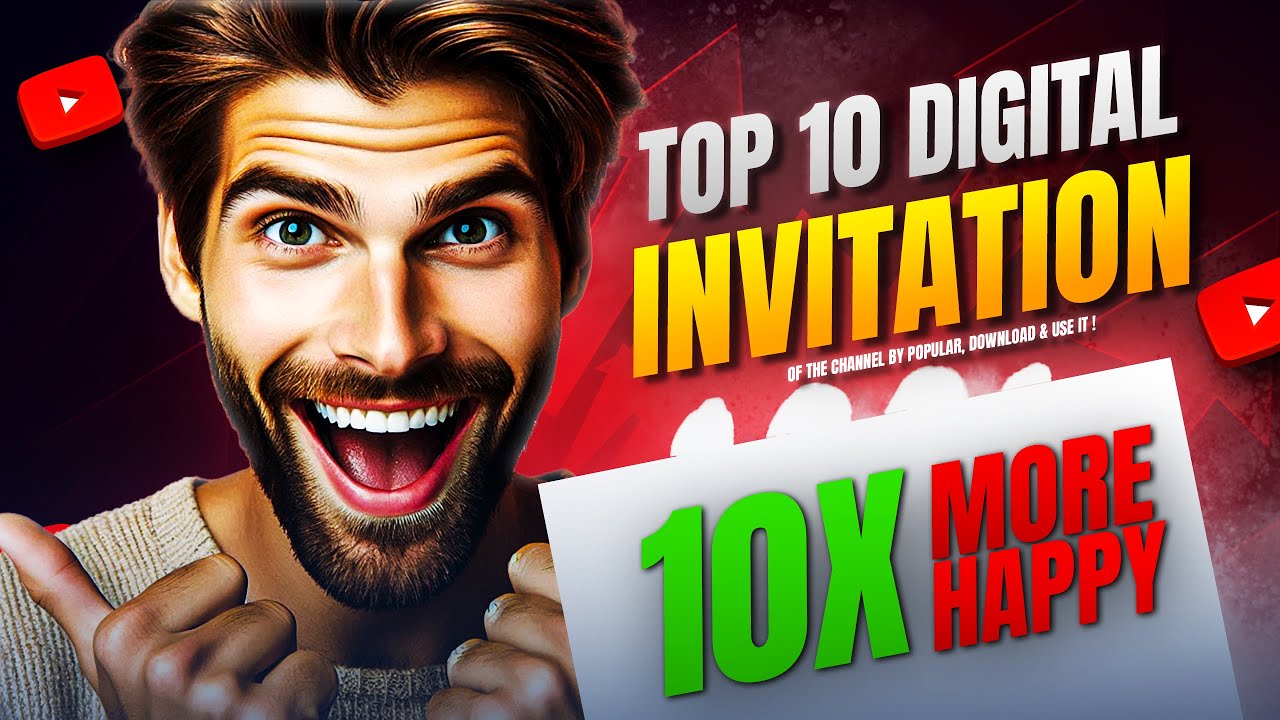 Top 10 Free Digital Invitation of this channel, You can Download it for your Next Project.