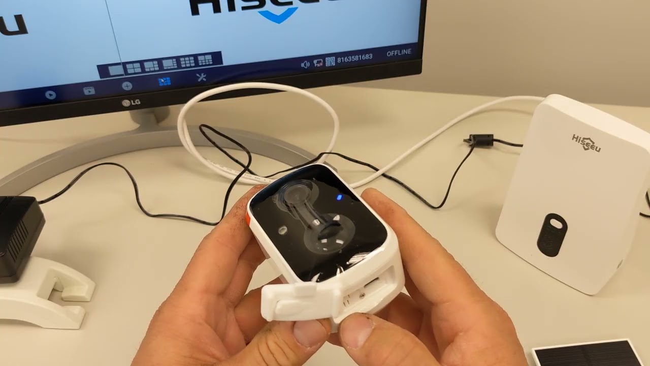 Базовая станция Hiseeu для комплекта солнечных камер безопасности, первоначальная настройка, сбор...