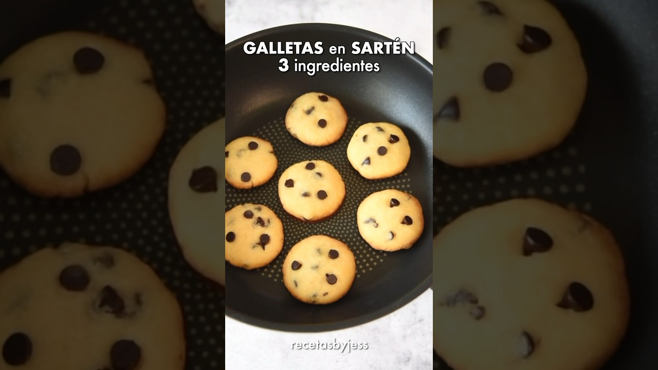 Galletas con 3 INGREDIENTES en la SART&Eacute;N en 10 minutos 🍪 #postresfaciles