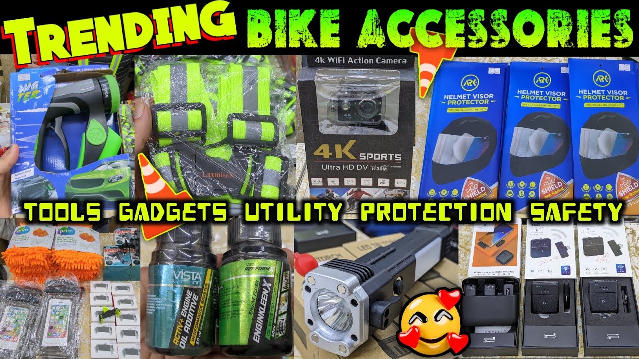 Trending Bike Accessories🔥💯 | Accessories,Gadgets, Utility ,Safety | #topbikes #bikeaccessories