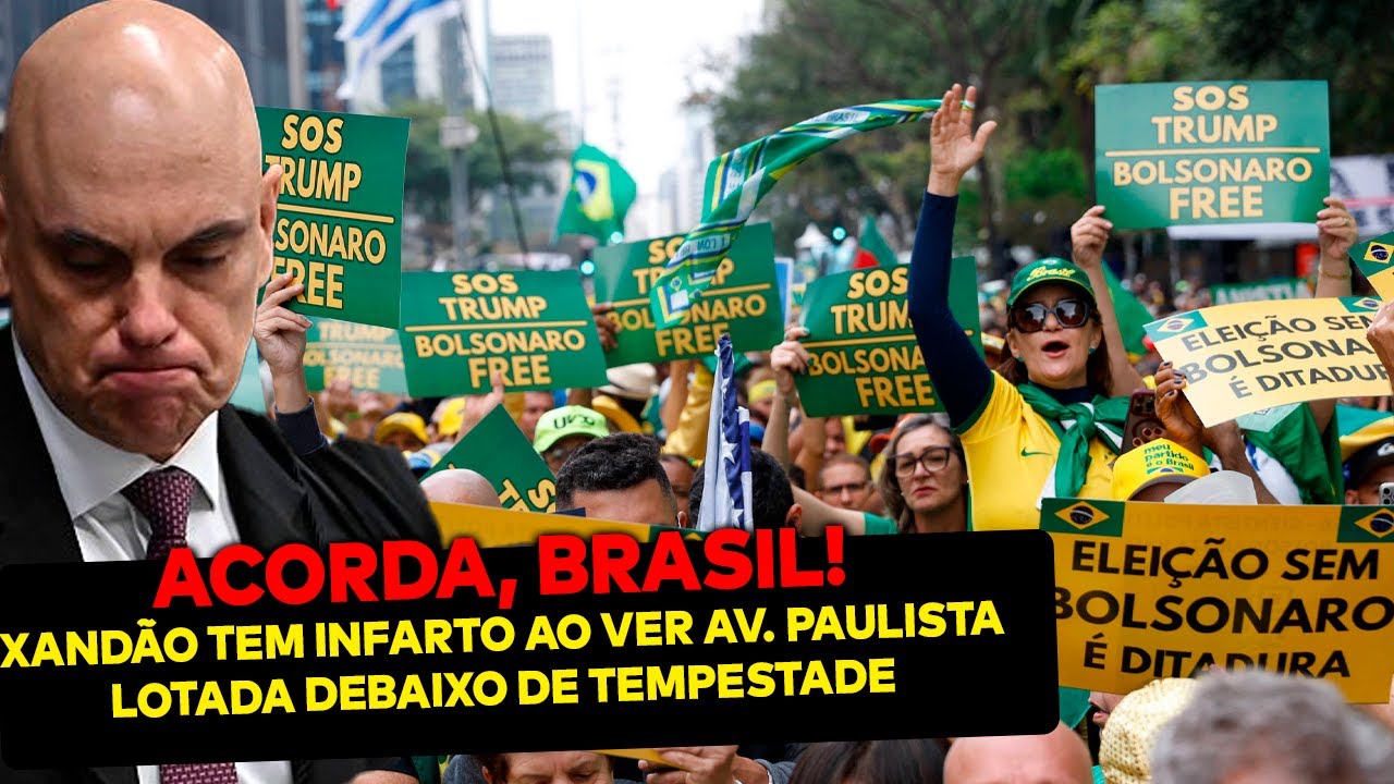 Xandão tem infarto ao ver Avenida Paulista LOTADA neste domingo mesmo debaixo de uma tempestade