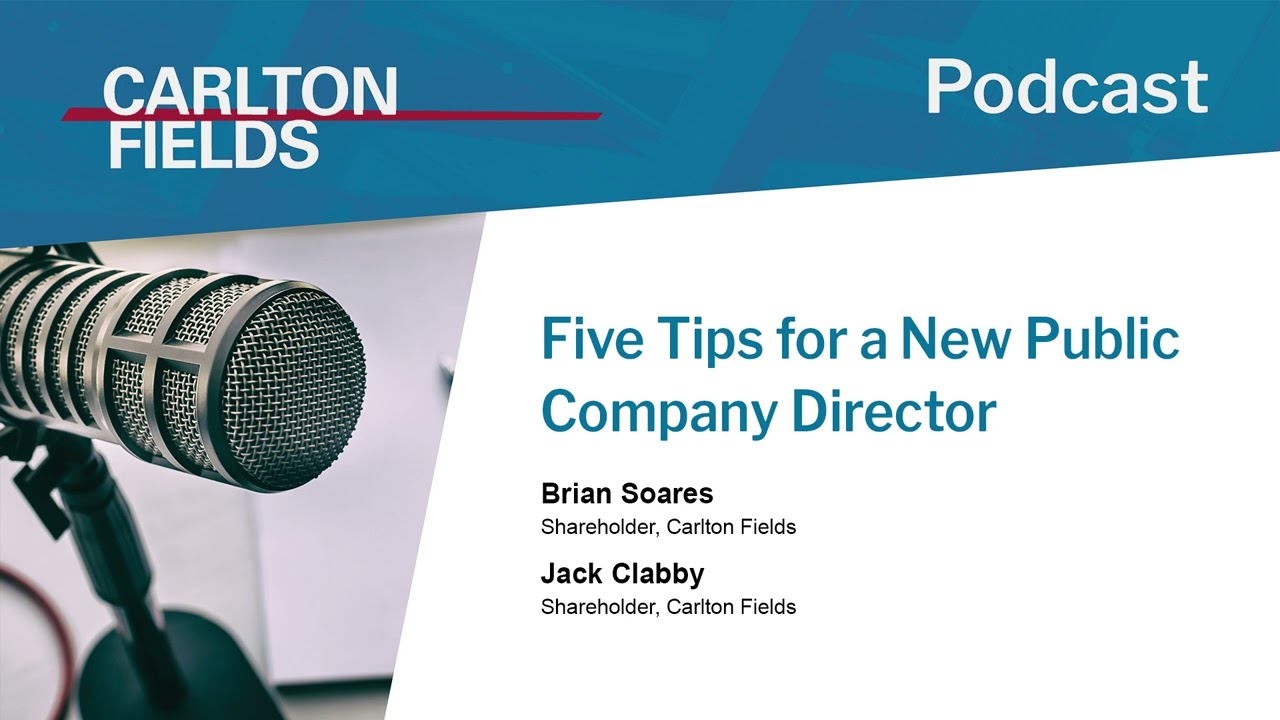 Five Tips for a New Public Company Director