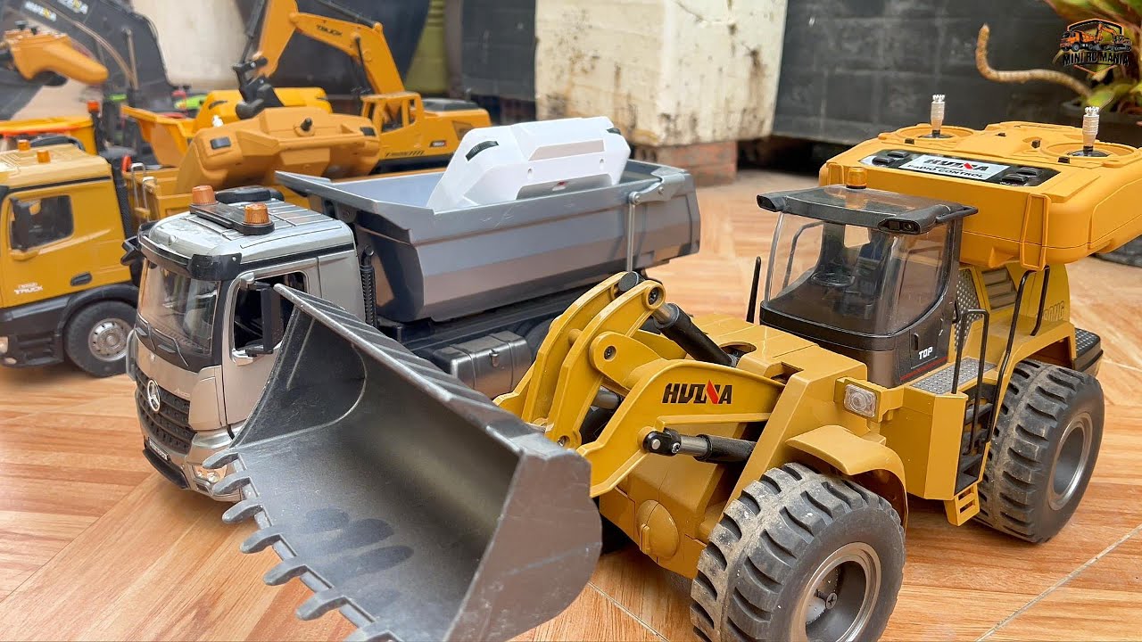 Powerful RC Construction Crew 🚜 HUINA 1536 Dump Truck Meets Volvo