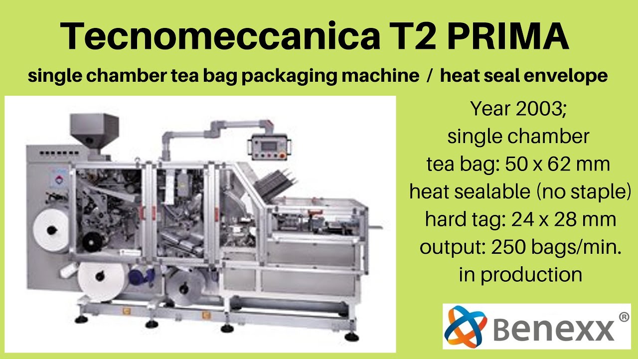 Tecnomeccanica T2 Prima single chamber tea bag machine