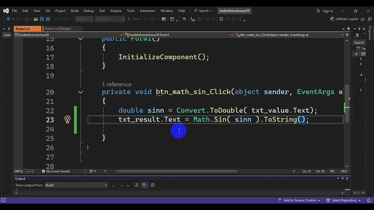 C#- Build Function