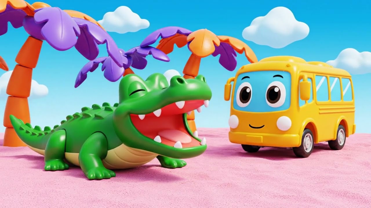 Wheels Go Round Jungle Edition 🎵 | Preschool Songs