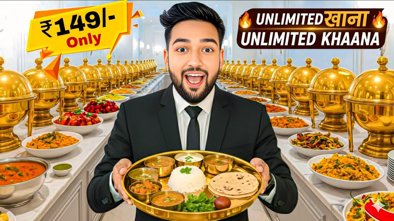 सिर्फ ₹ 149/- में देसी घी वाला अनलिमिटेड खाना! 😱