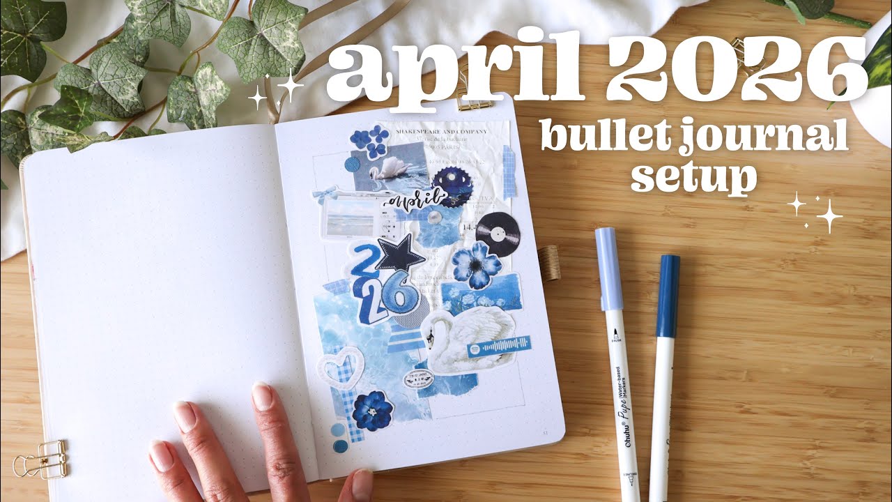 april 2026 bullet journal plan with me 🦢 trying HOBINICHI for the first time?? bujo inspiration