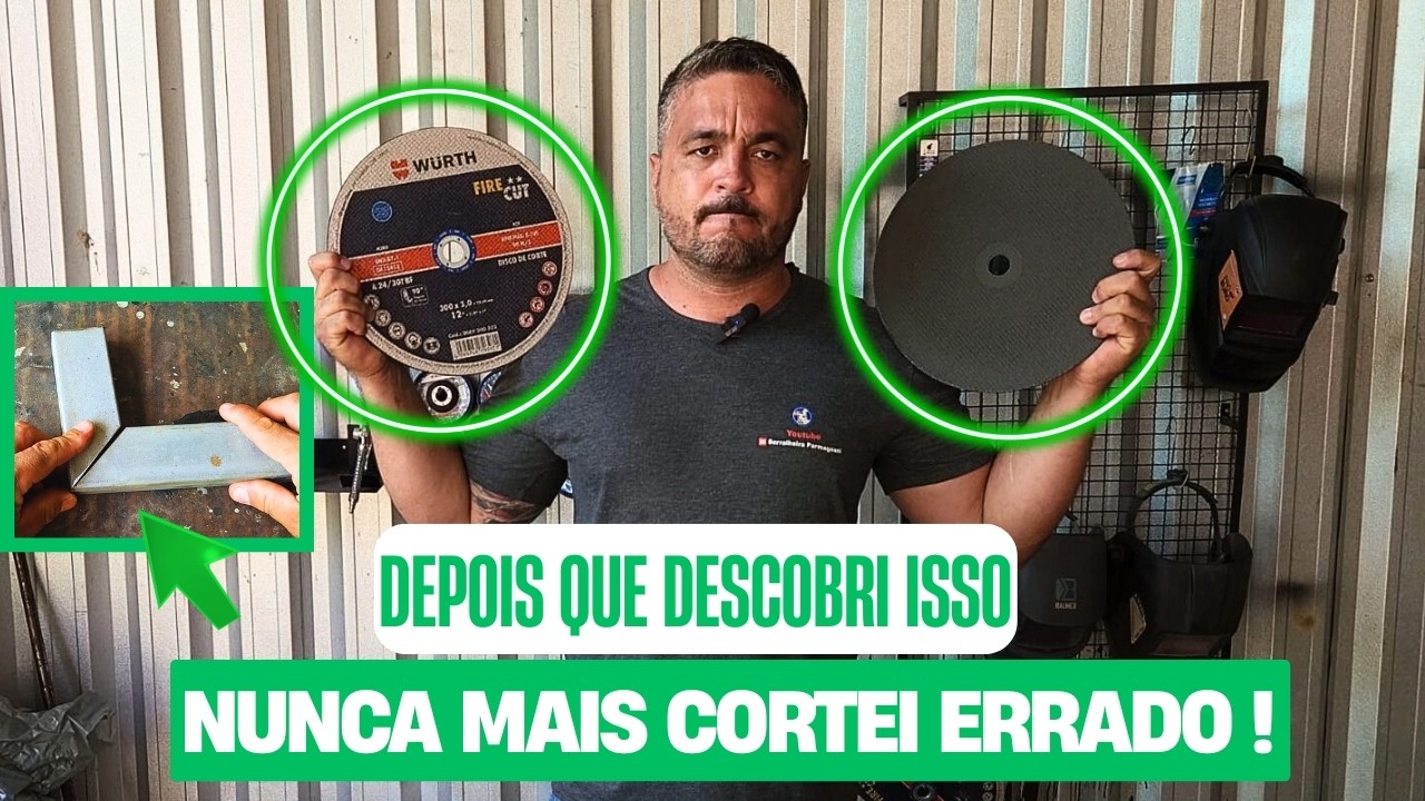 DISCO DE POLICORTE: COMO FAZER CORTE PERFEITO 45º GRAUS COM DISCO ABRASIVO