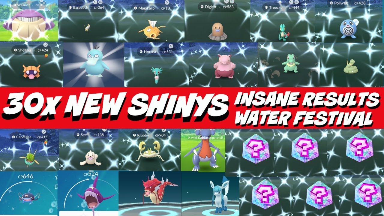 POKEMON GO'S BEST SHINY HUNTERS 30X NEW SHINYS CAUGHT & EVOLUTIONS NEW WATER EVENT MONSTER RESULTS!