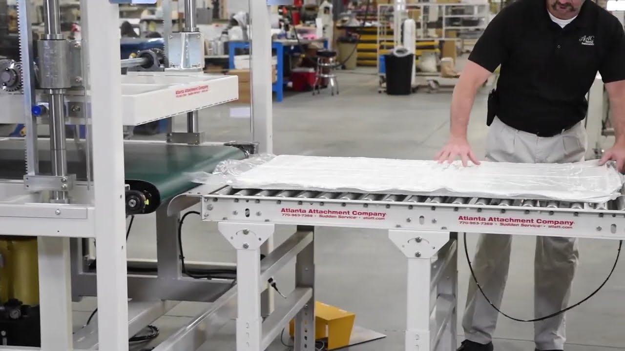 Semi-Auto Roll Pack with PLC for Foam Toppers or Crib Mattresses - Model 1306TB