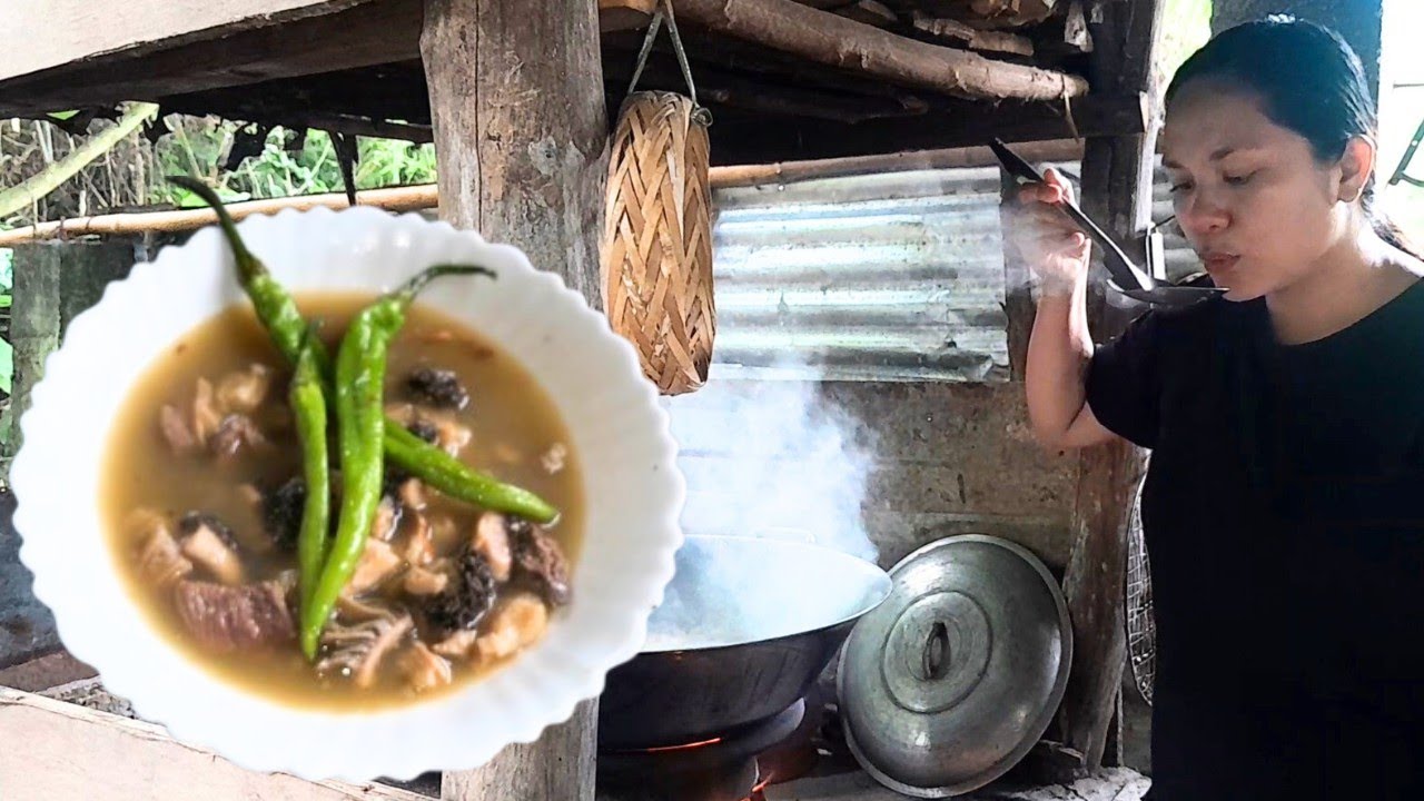 TRADITIONAL ILOCANO FOOD | PINAPAITAN COOKING IN THE BARRIO | SWEET GUZMAN