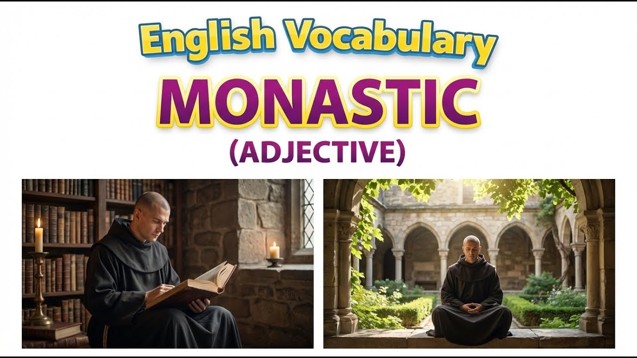 1670) Monastic –  Word Meaning, word use,  Synonyms & Antonyms  |  English vocab builder
