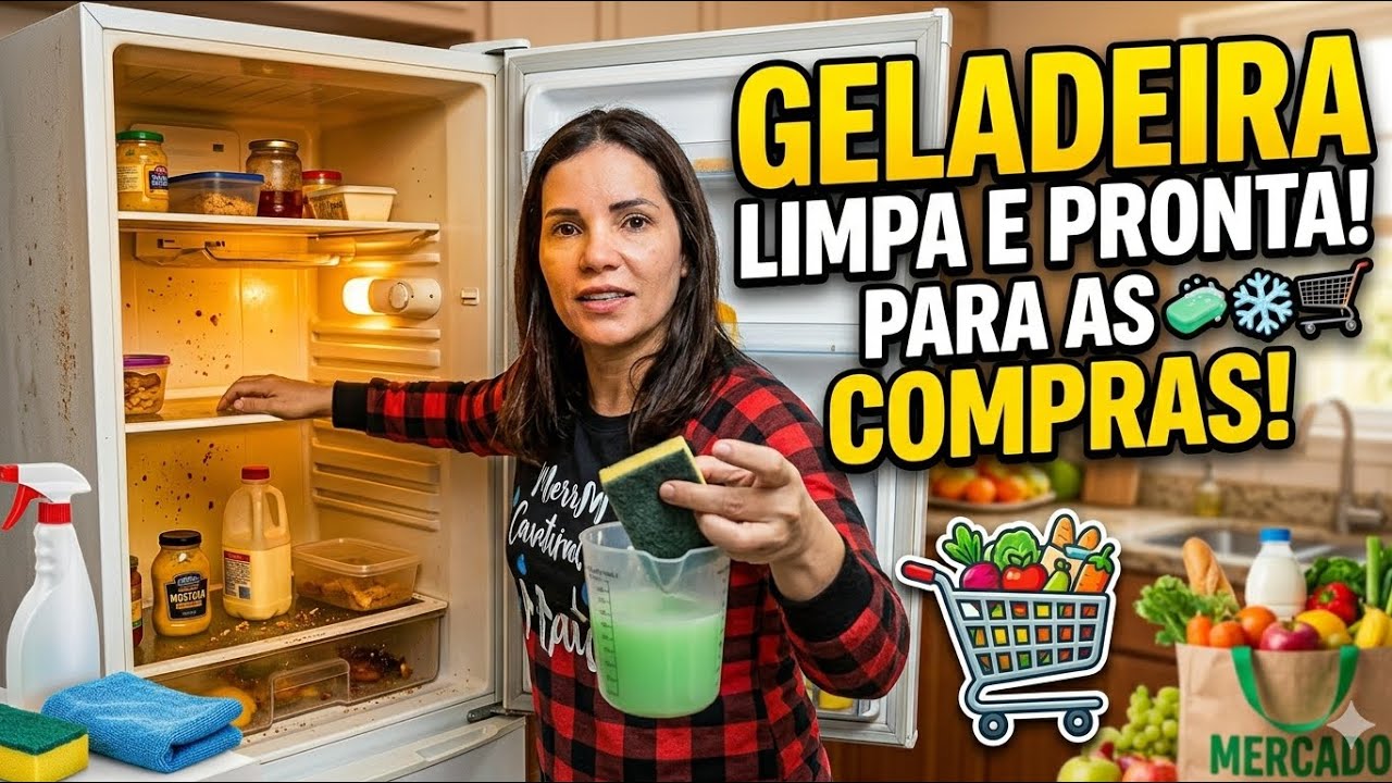 FAXINA NA GELADEIRA: Preparando tudo para as compras do mês! 🛒