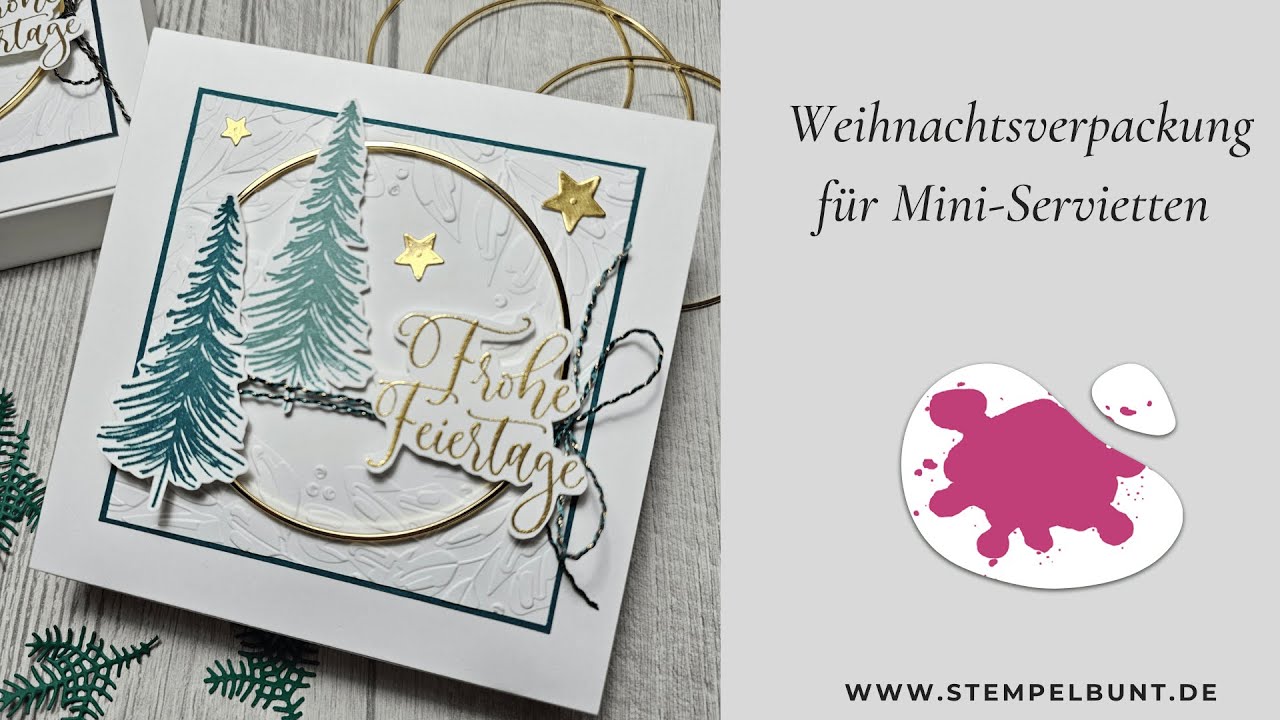 Weihnachtliche Verpackung für Mini-Servietten - Stampin'Up!® - Anleitung