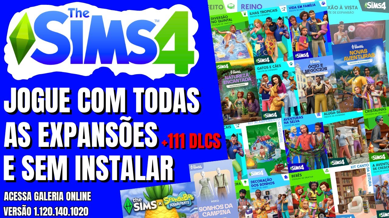 COMO JOGAR THE SIMS 4 COM TODAS AS EXPANS&Otilde;ES E SEM INSTALAR - ATUALIZADO 2026