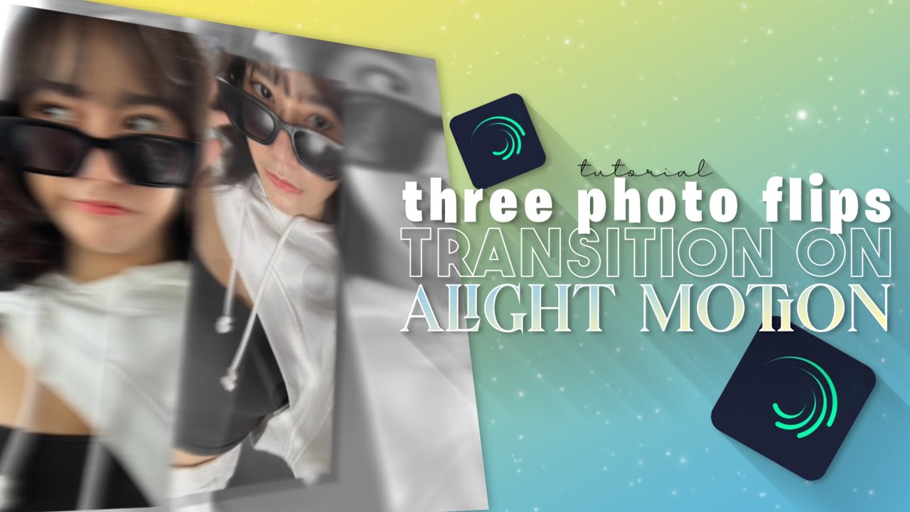 three photo flips transition on alight motion | alight motion tutorial