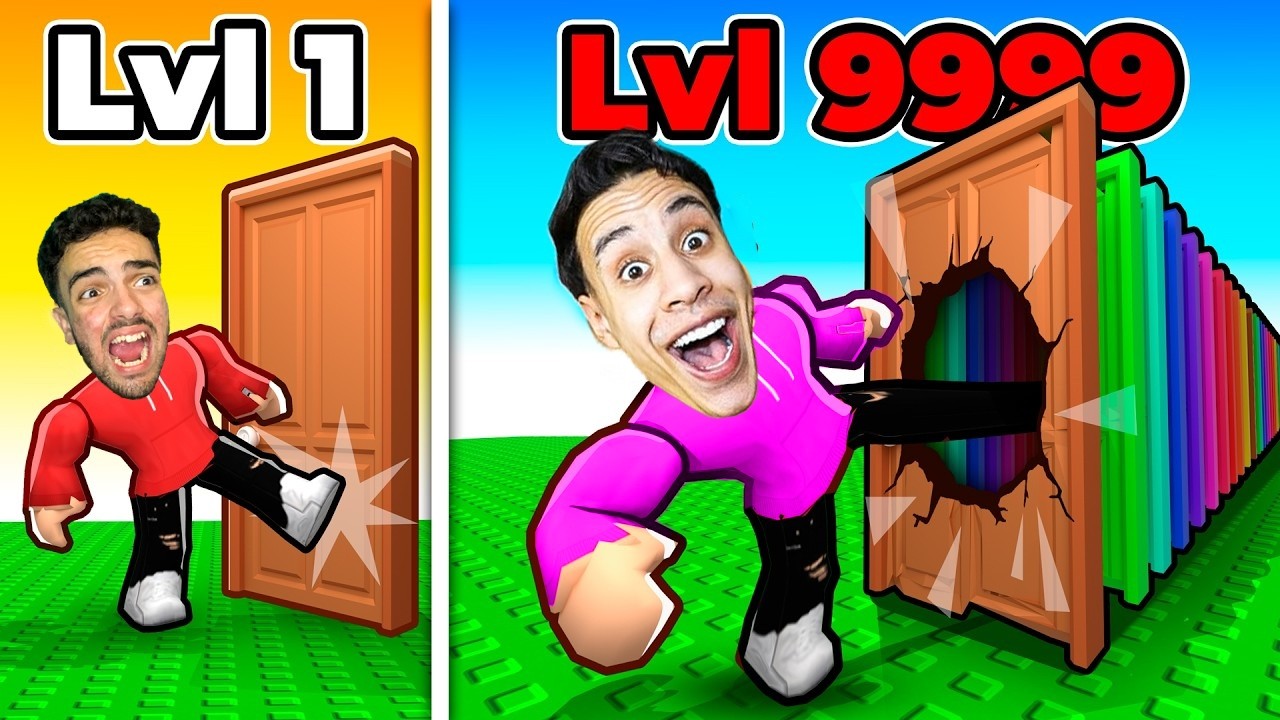 خليت امكامل يعلمني ازاي ابني عضلات🔥 | Kick Door To Escape