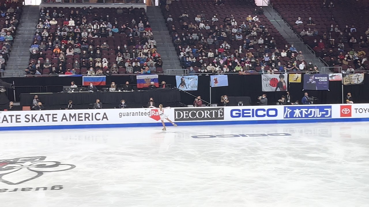 Kseniia Sinitsyna 2021 Skate America free skate fancam - Ксения Синитсына пп