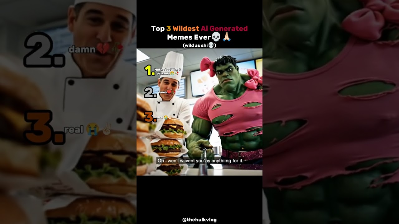 TOP 3 WILDEST AI GENERATED MEMES EVER💀🙏🏻 (wild as shi💀) #aigenerated #veo3 #ranking #tiktok
