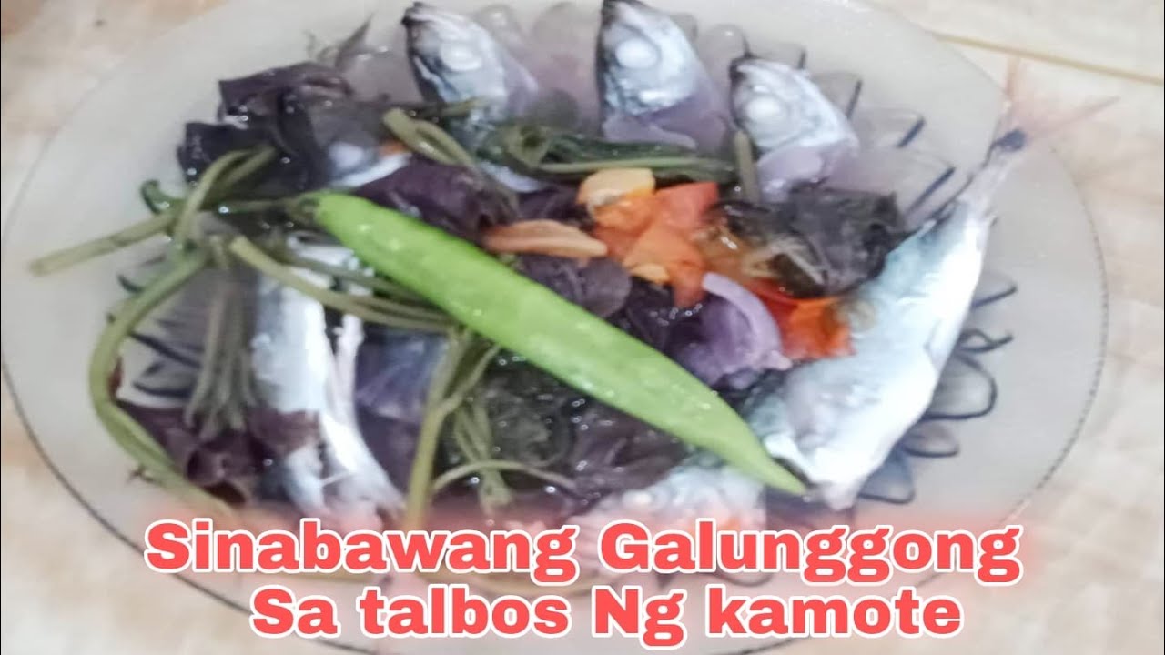 Sinabawang Galunggong sa talbos ng kamote
