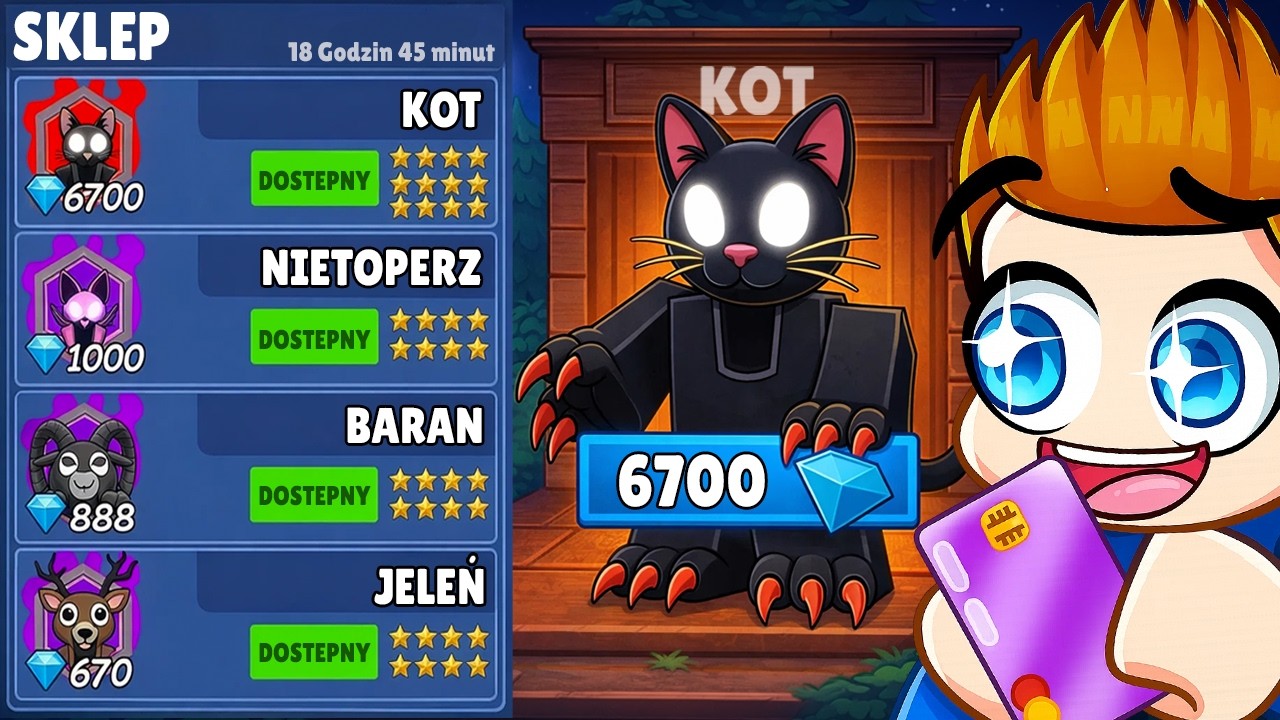 KUPIŁEM *SEKRETNE ROLE* w PRZETRWAJ 99 NOCY 🌙 w LESIE w Roblox!