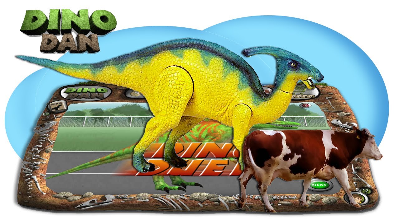 DINO DAN : DINO DUELS - Parasaurolophus Vs Cow
