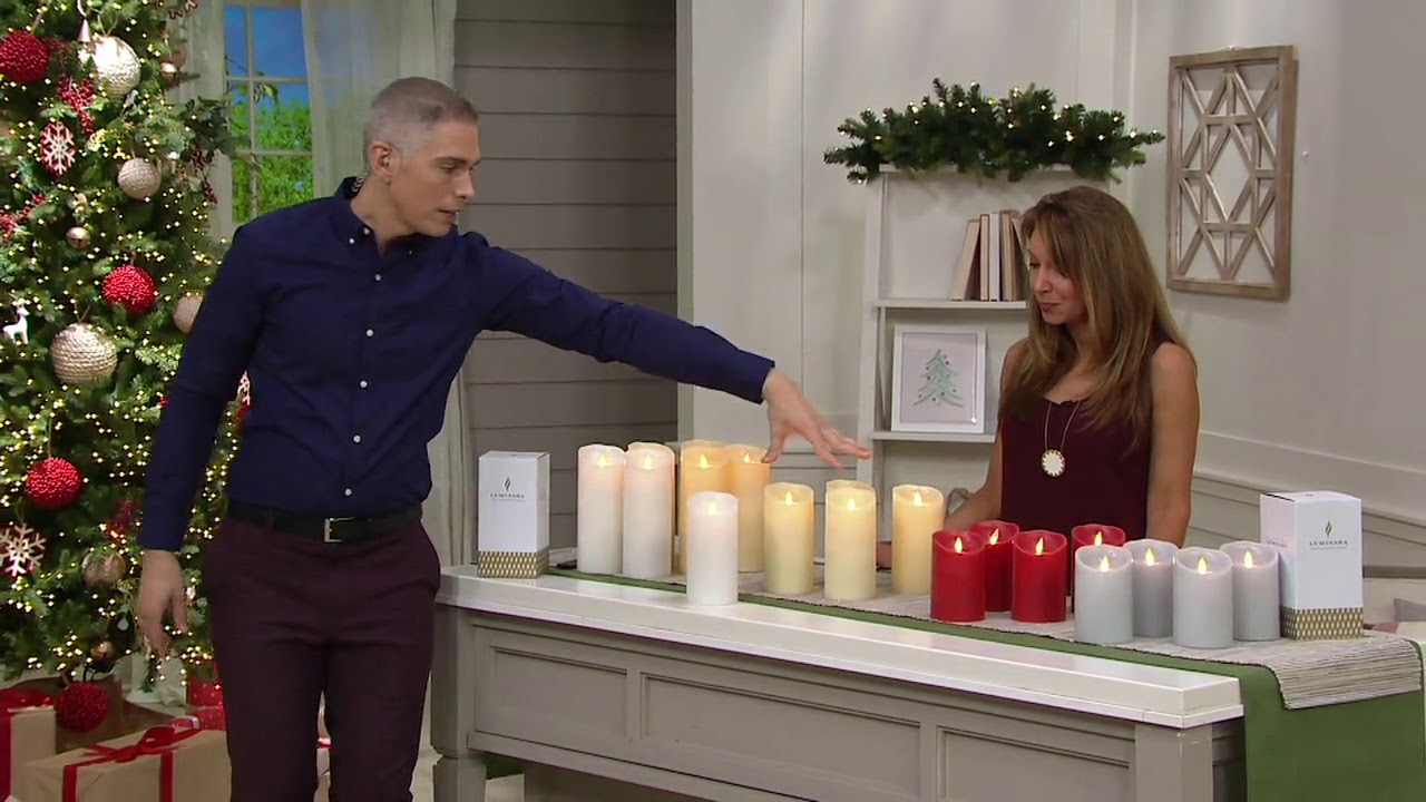 Luminara Set of 4 Flameless Candles with Remotes & Boxes on QVC