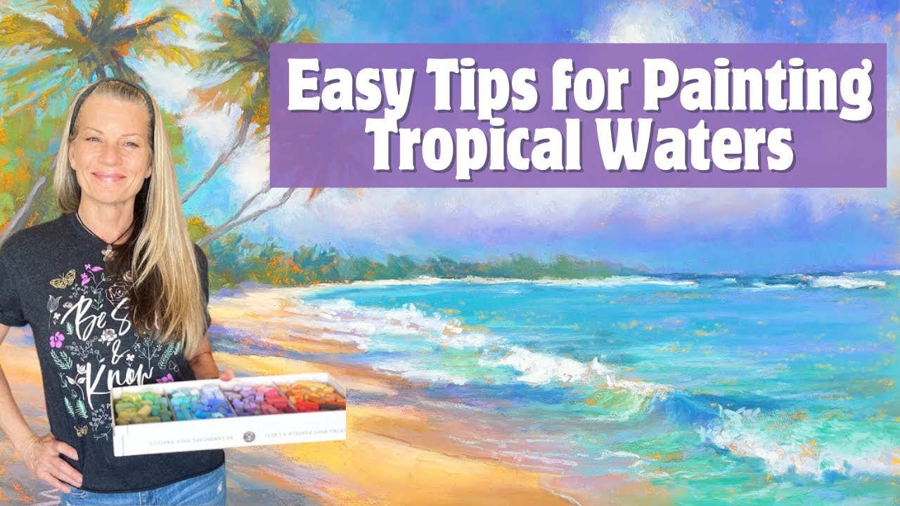 Paint A Gorgeous Tropical Beach In Soft Pastel With My Easy Techniques!