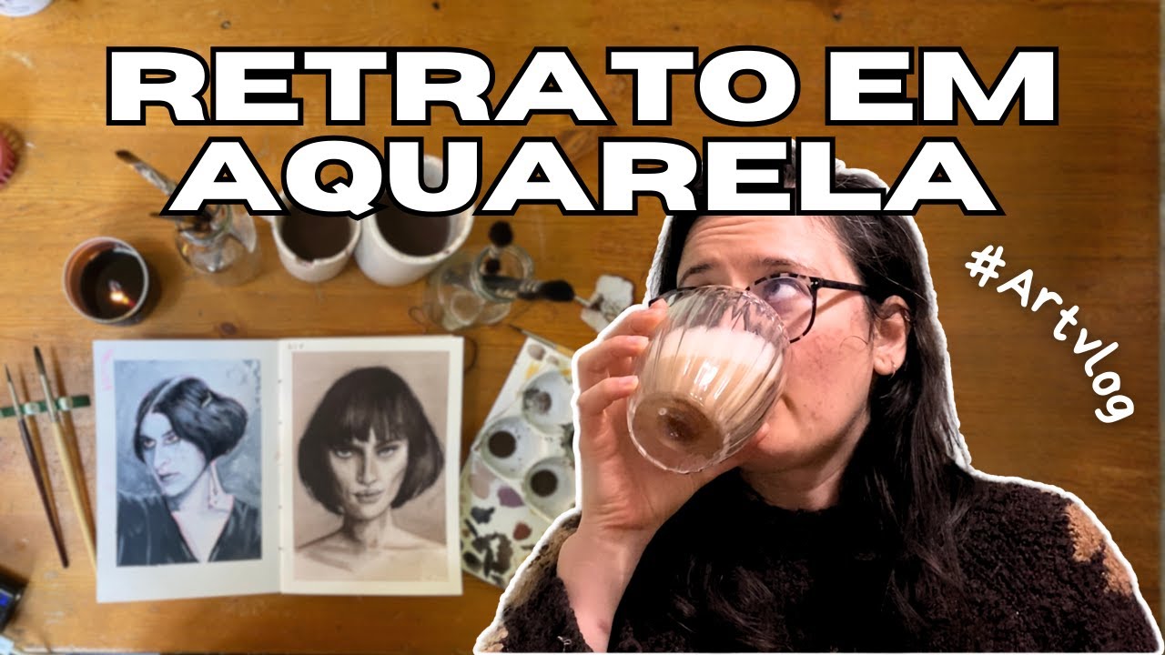 Pintando um retrato em aquarela | Planos para 2026 | Novo projeto artístico | Art Vlog ✨🎨