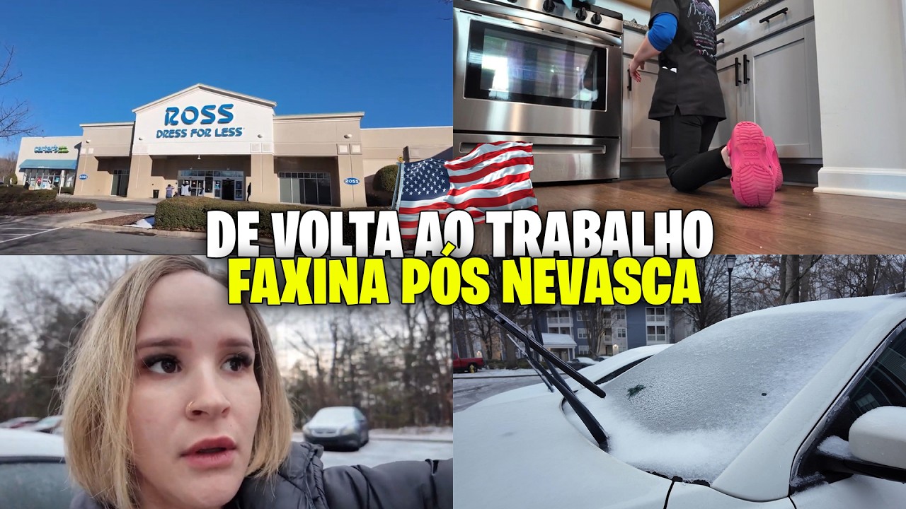 COMO É TRABALHAR COM FAXINA NA NEVE? 🧊 Minha rotina e achadinhos