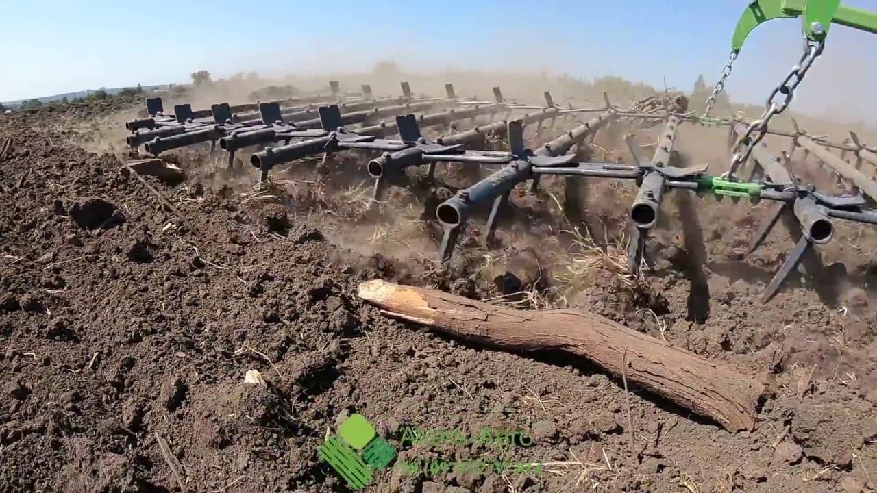 Шлейф-борона Green Way, орання з МТЗ 80 / Test Flex Harrow Green Way MTZ80