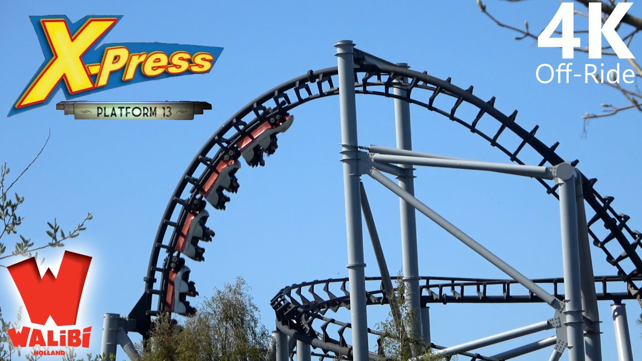 X-press: Platform 13 - 4K Off-Ride - Walibi Holland - Vekoma LSM Coaster - Cinematic