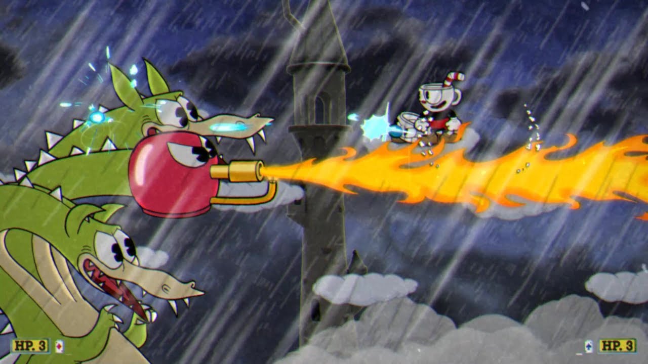 CUPHEAD Co-op Boss Fight #9 - Grim Matchstick (NO DAMAGE)