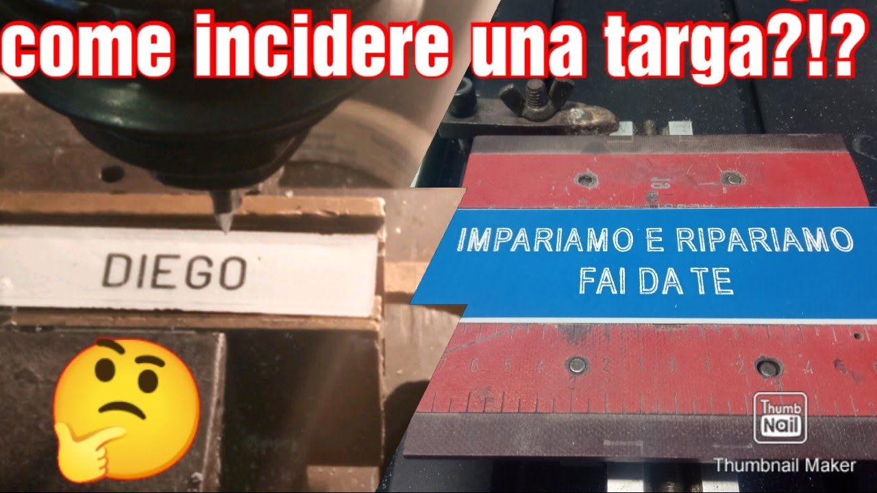 Come fare una targa incisa