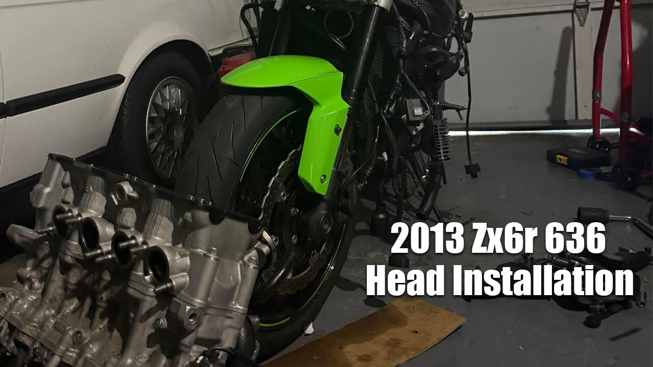 2013 ZX6R Head Installation (Bike Reassembly Part 1)