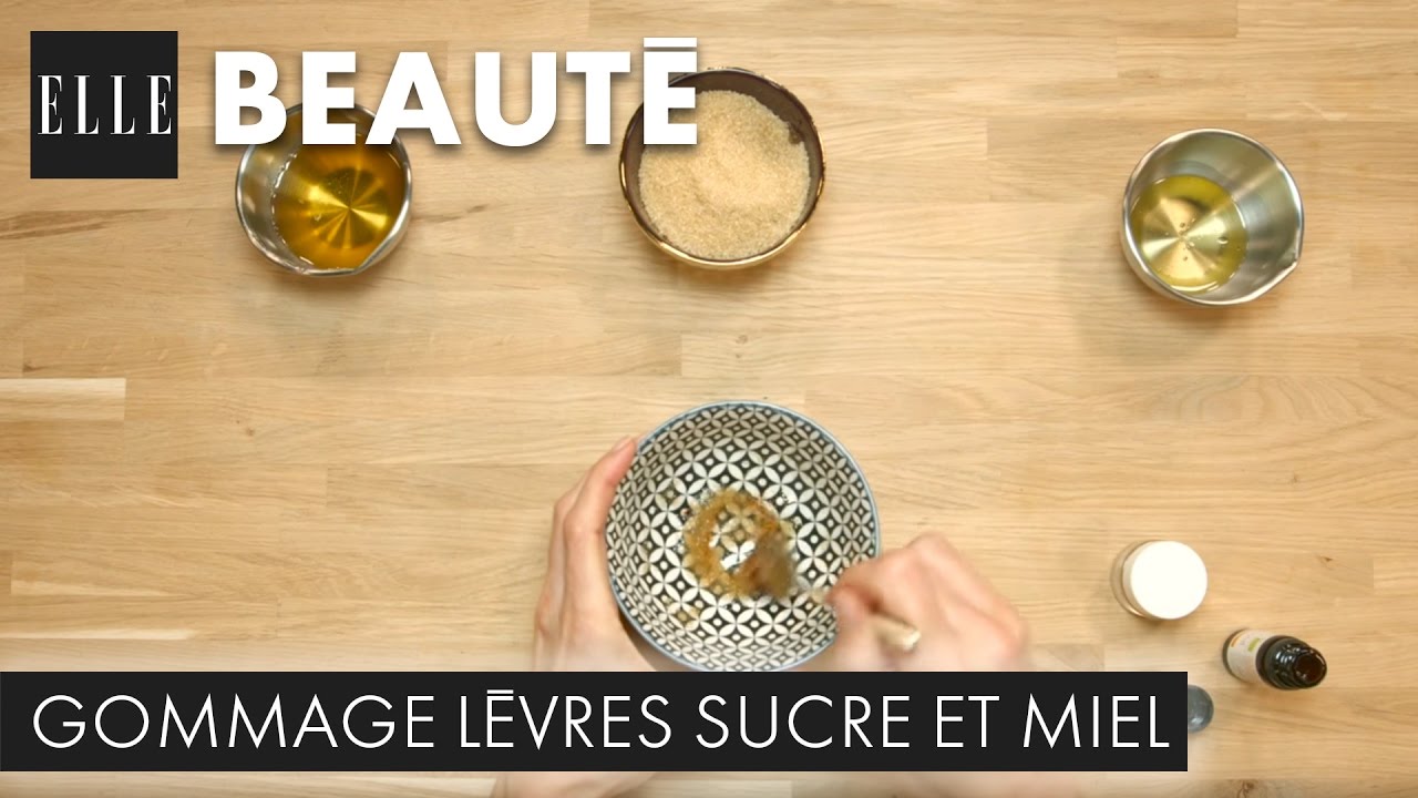 DIY : Comment faire un gommage des lèvres au sucre et au miel I ELLE Beauté