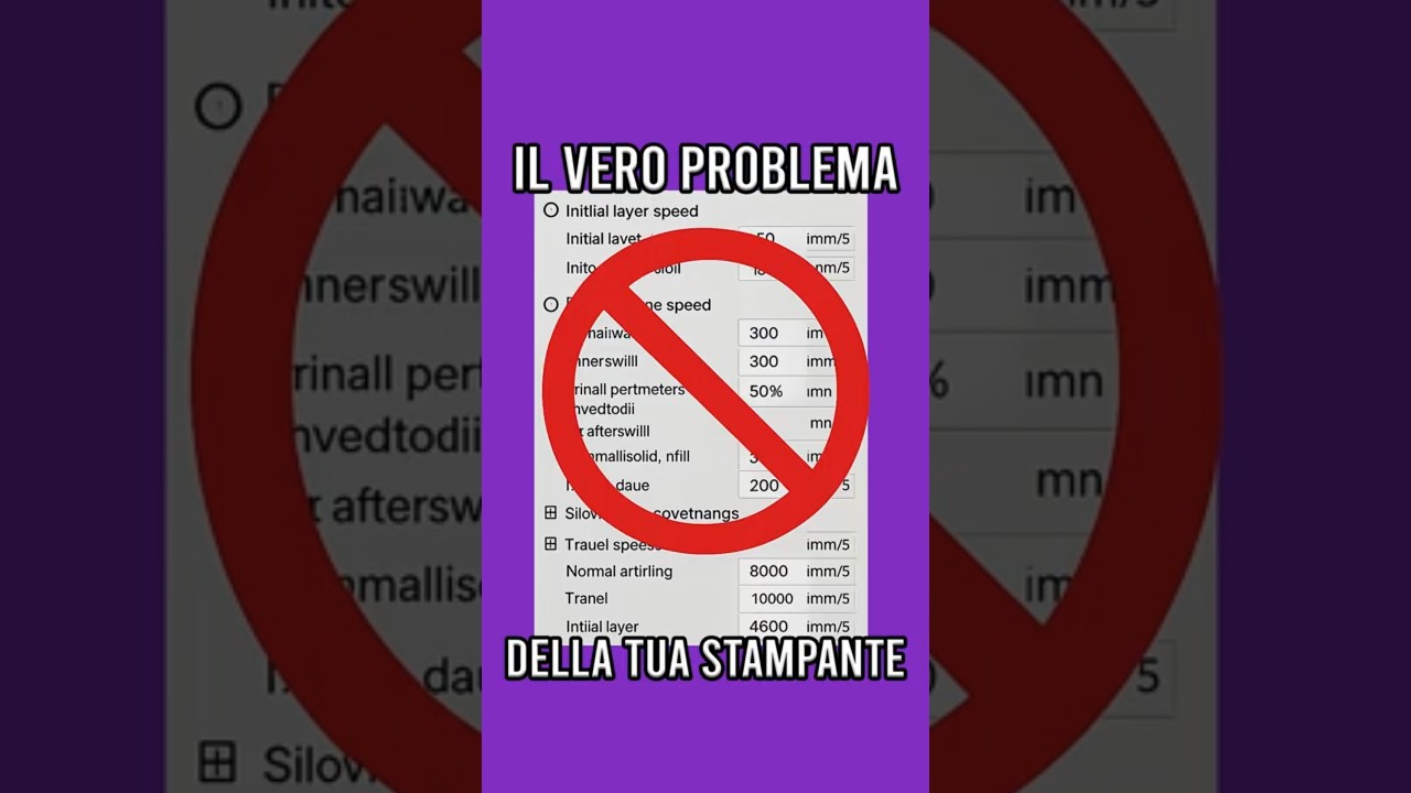 Perch&eacute; NON Devi Usare i Preset di Fabbrica della Tua Stampante 3D #3dprinting #stampa3d #makerlife