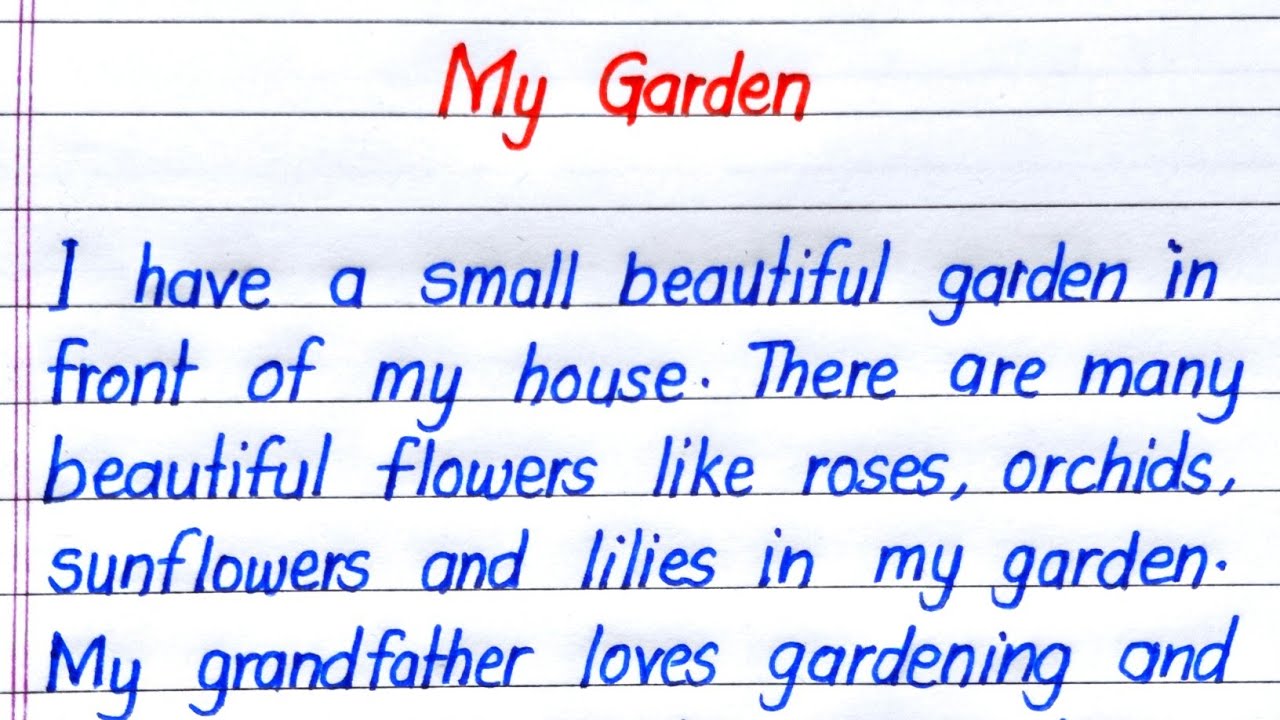My Garden 🏡 🏡  Essay in English | Essay on My Garden in English | Paragraph on My Garden