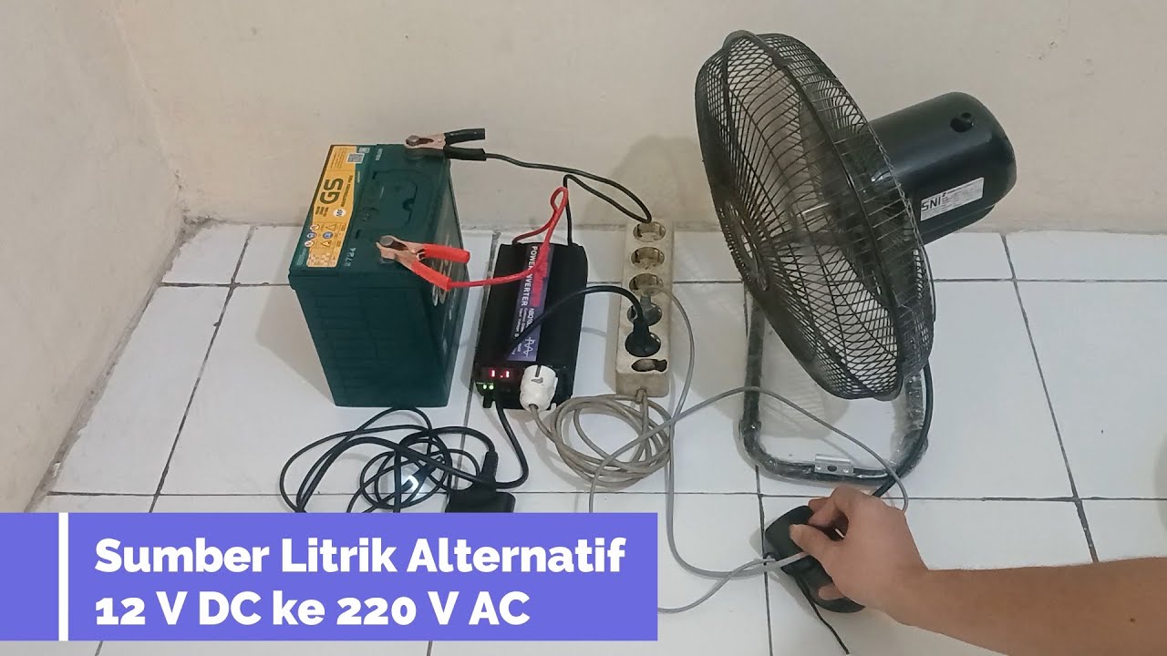 Listrik PLN 220V dari Aki 12V Gak Takut Mati Lampu #ListrikDarurat #Listrik220VDari12V #diyinverter