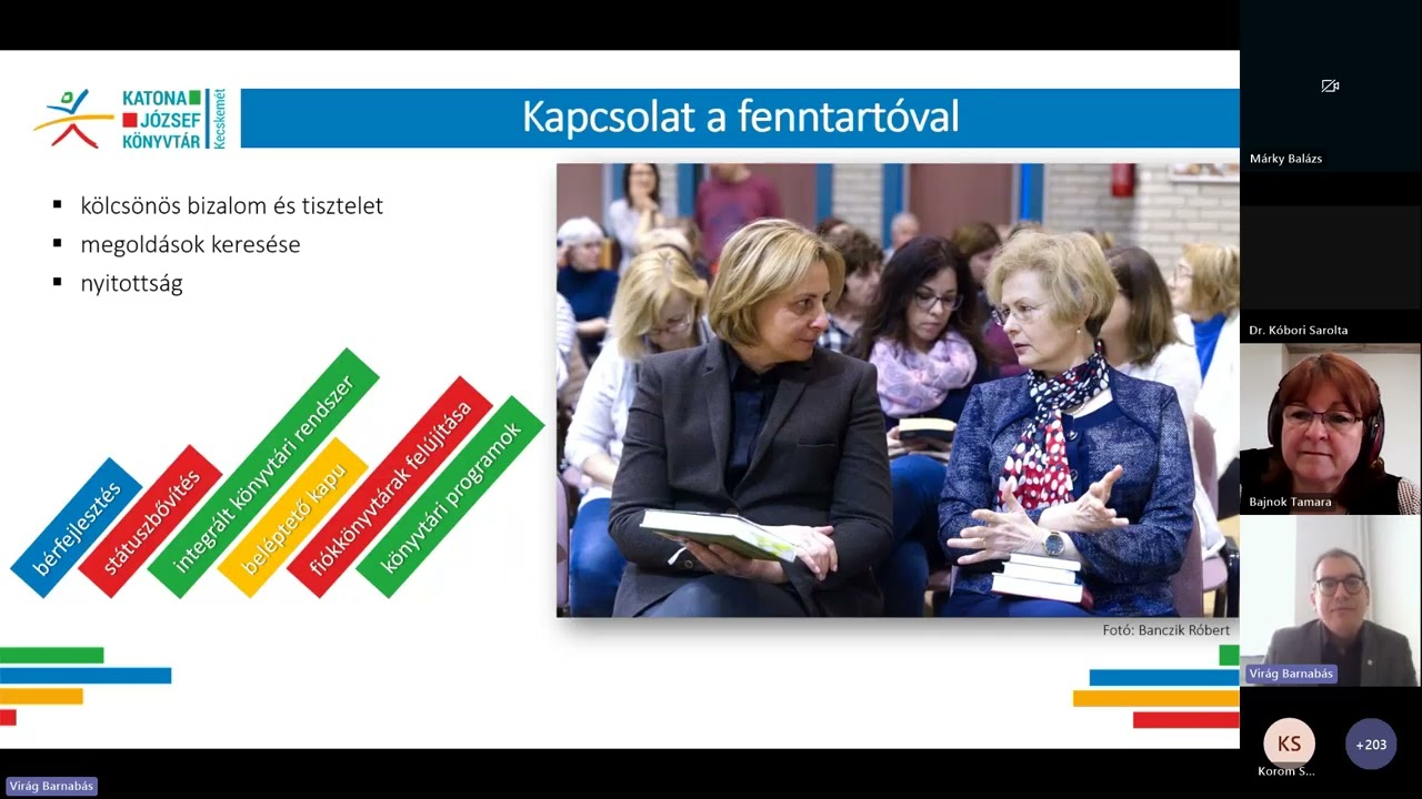 Katona József Könyvtár, Kecskemét  - Virág Barnabás igazgató-helyettes előadása