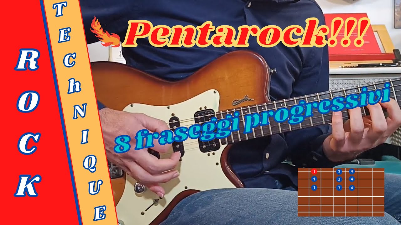 8 fraseggi progressivi pentatonica rock