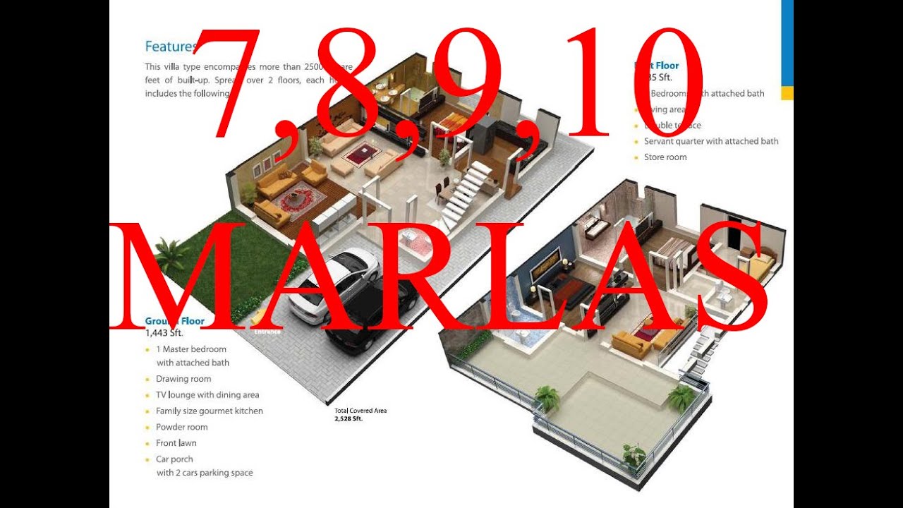 7 MARLAS, 8 MARLAS, 9 MARLAS, 10 MARLAS Best House Design for all Plot sizes