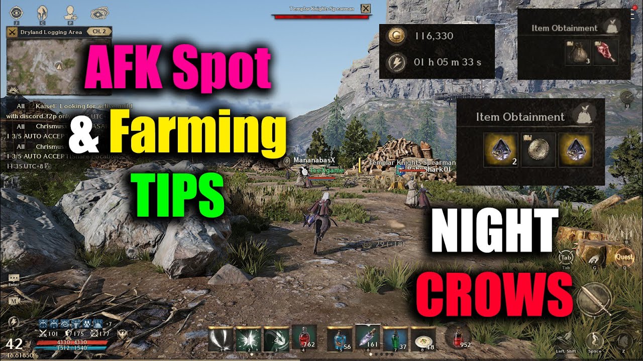 Night Crows AFK Spot & Farming TIPS