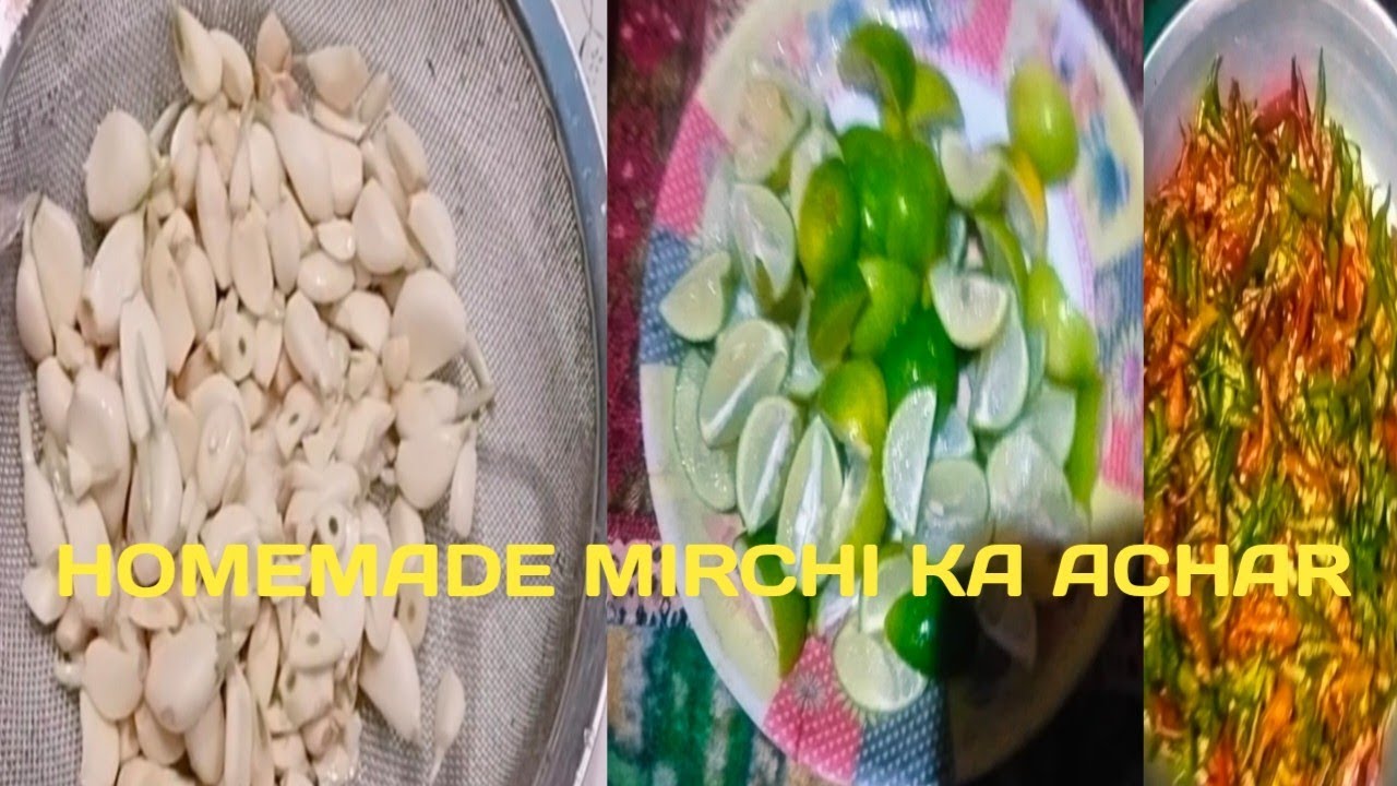 How to make kashmiri pahadi home made green chilli pickle