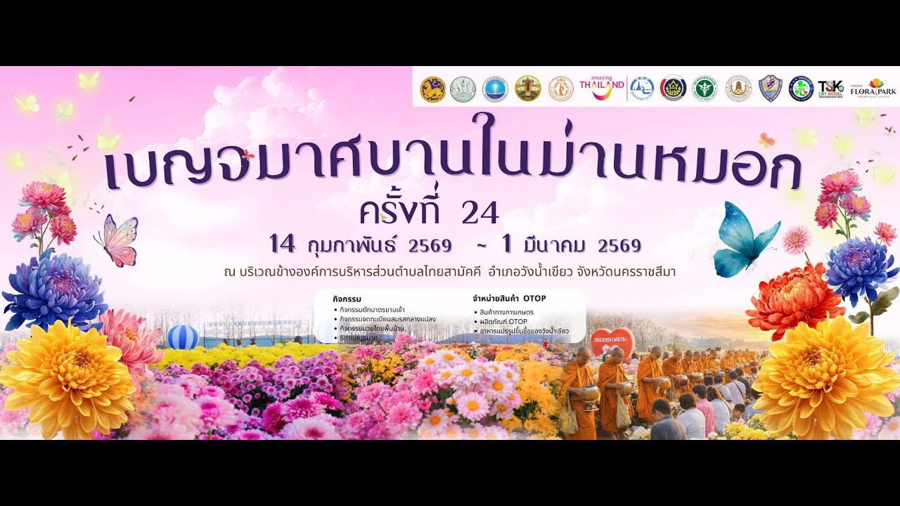 งานเทศกาลเบญจมาศบานในม่านหมอกครั้งที่ 24 ประจำปี 2569