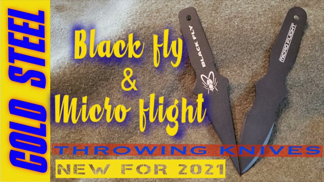 Cold Steel throwing knives new for 2021,The Black Fly and the Micro Flight.