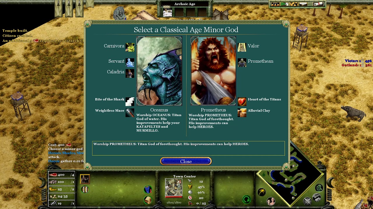 Age of Mythology - Defeating Hard AI (w/ Oranos)